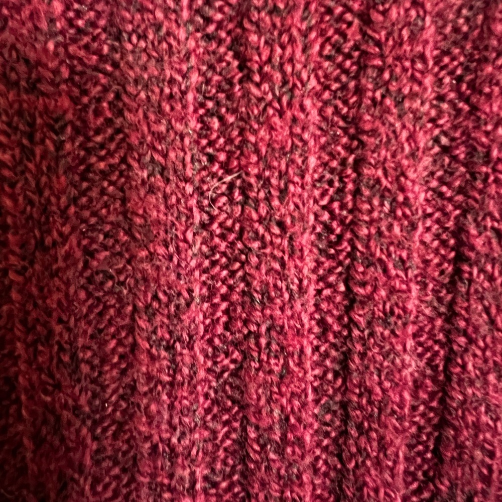 Loft Outlet Tunic Sweater in Burgundy, Size Large - Picture 3 of 6